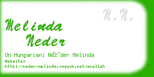 melinda neder business card